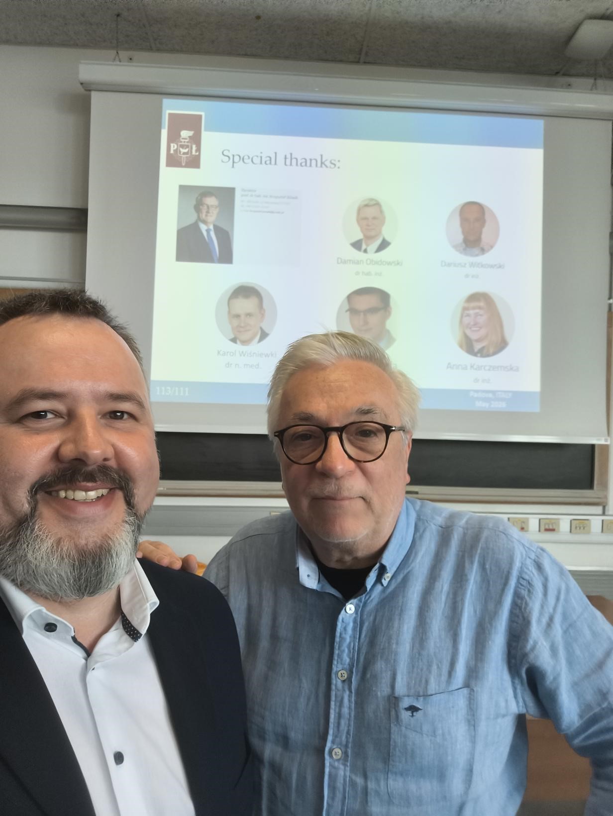 Od lewej: dr Piotr Reorowicz z prof. Andrea Bagno z Uniwersytetu w Padwie.