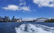 A view of Sydney from a boat